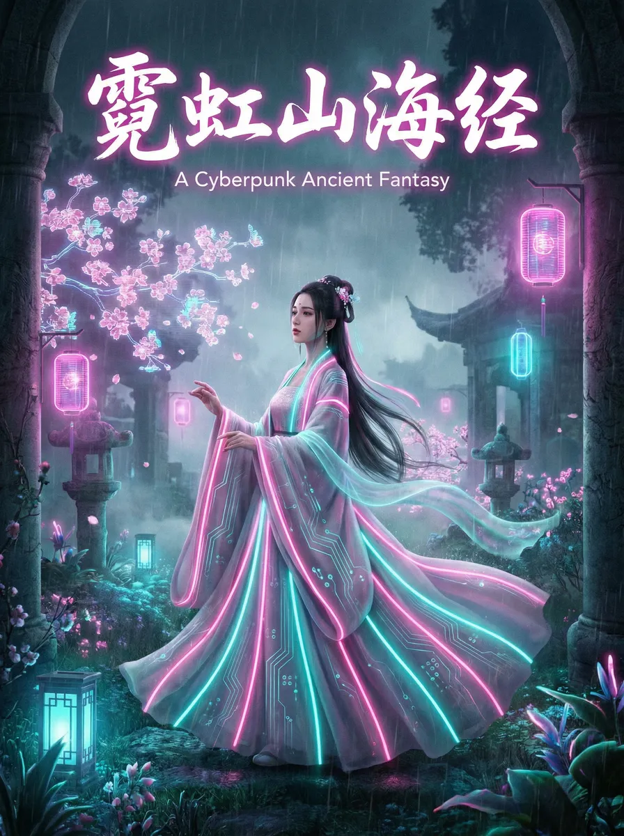 柯震东微电影 古风奇缘短剧 - 霓虹山海经海报